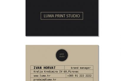 posjetnica Luma print studio vizitka