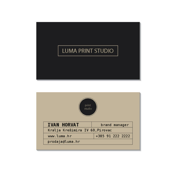 posjetnica Luma print studio vizitka